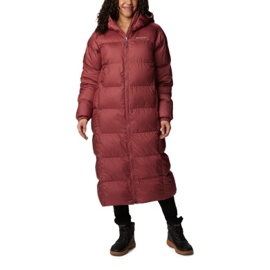 Columbia Winter Down Coat Puffect Long Jacket (Thermarator Insulation, water-repellent) burgundy Women